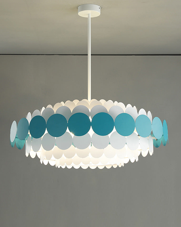 Olverai Scandi Scalloped Round Chandelier