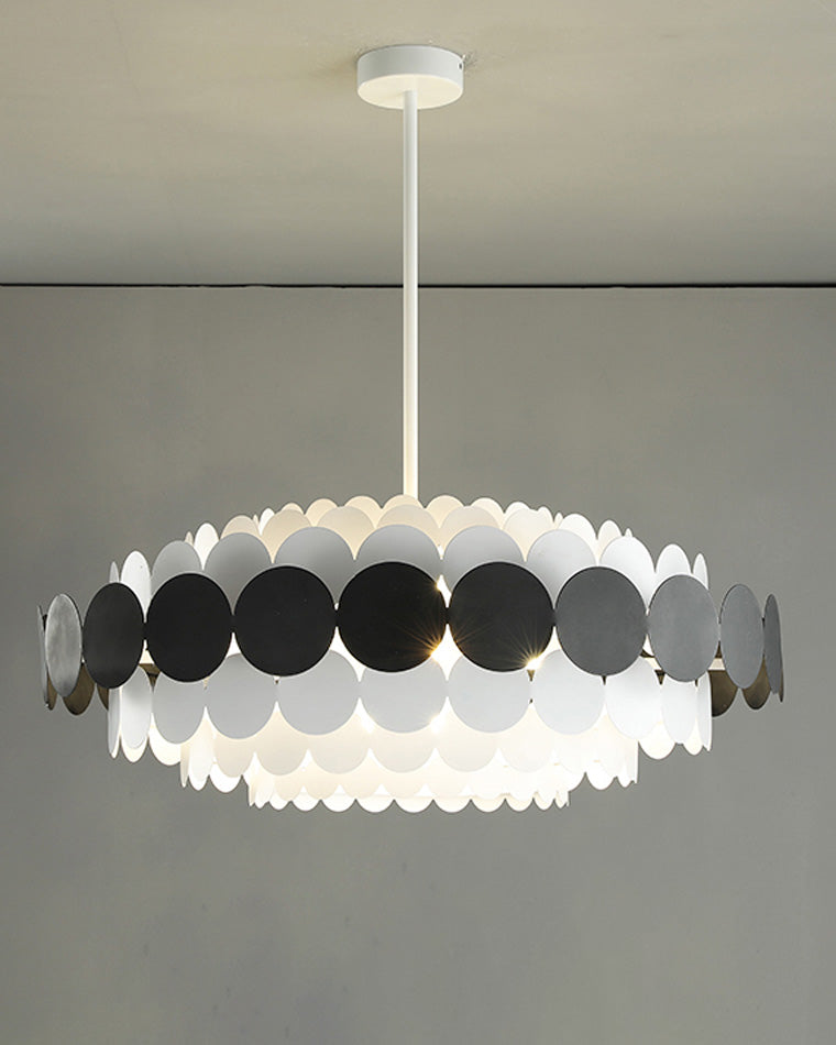 Olverai Scandi Scalloped Round Chandelier