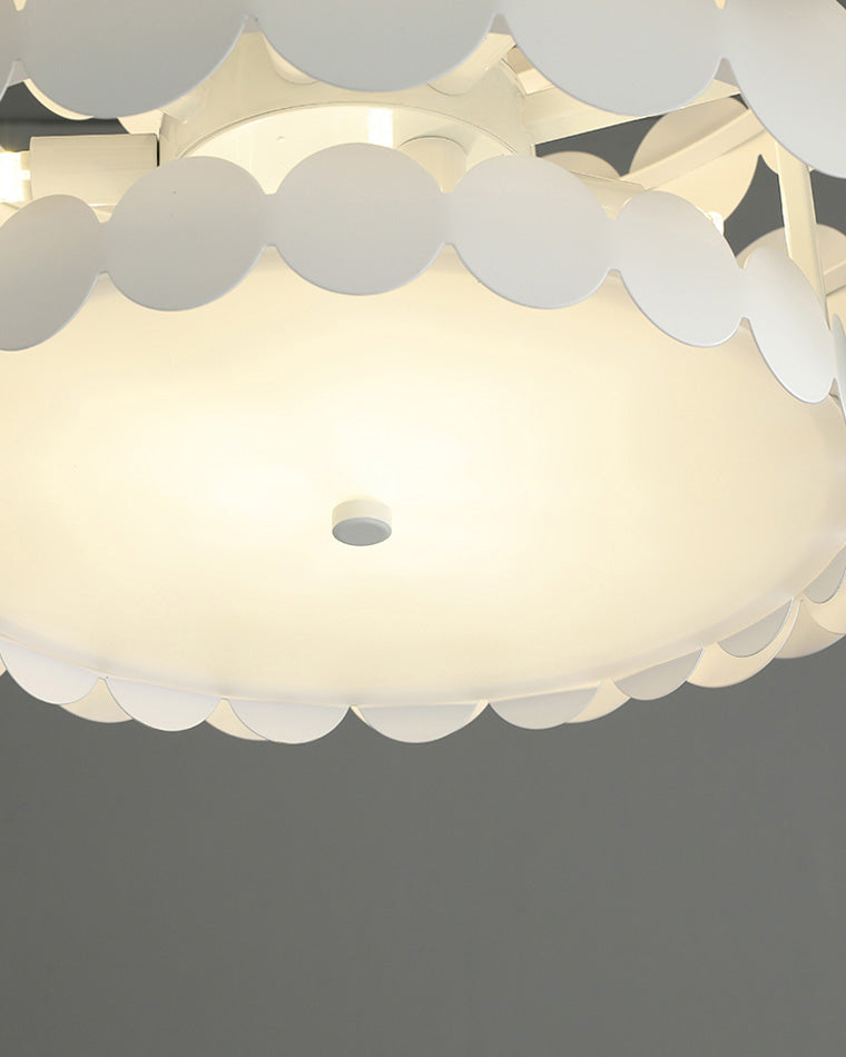 Olverai Scandi Scalloped Round Chandelier