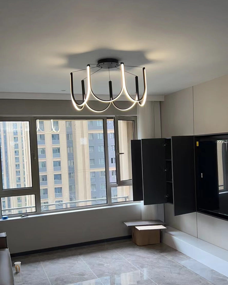 Olverai Minimal U-shaped Round chandelier