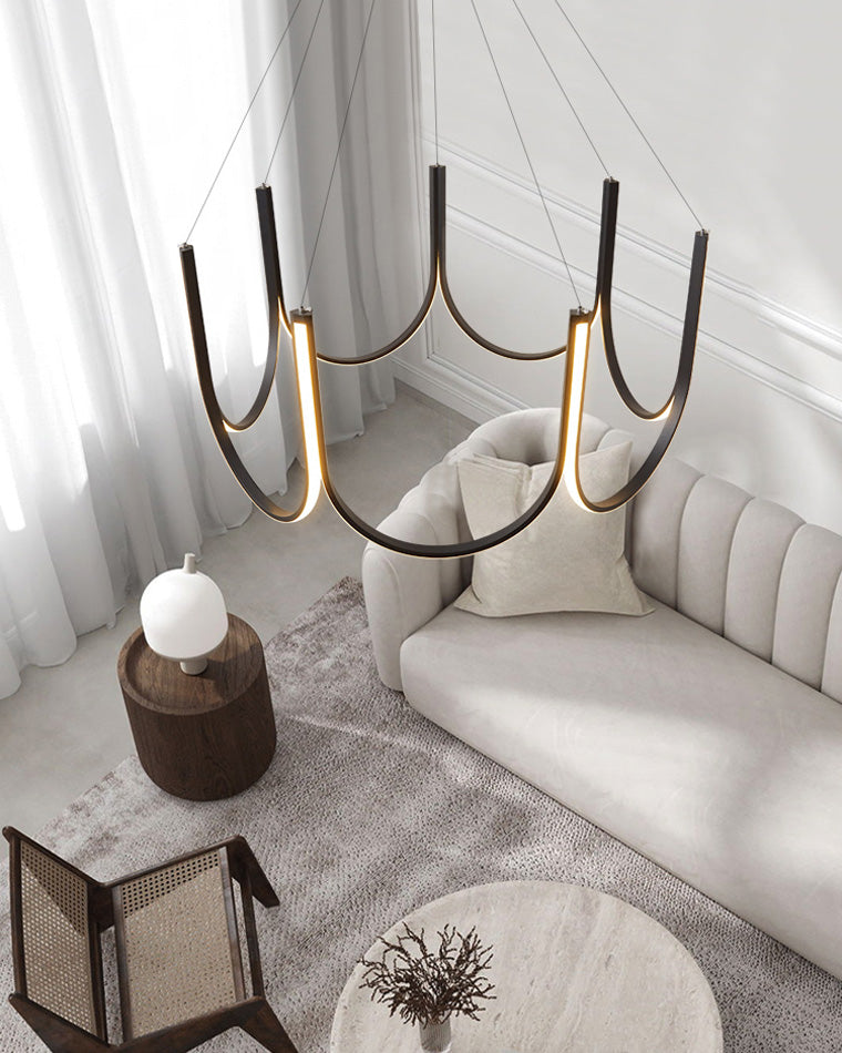 Olverai Minimal U-shaped Round chandelier