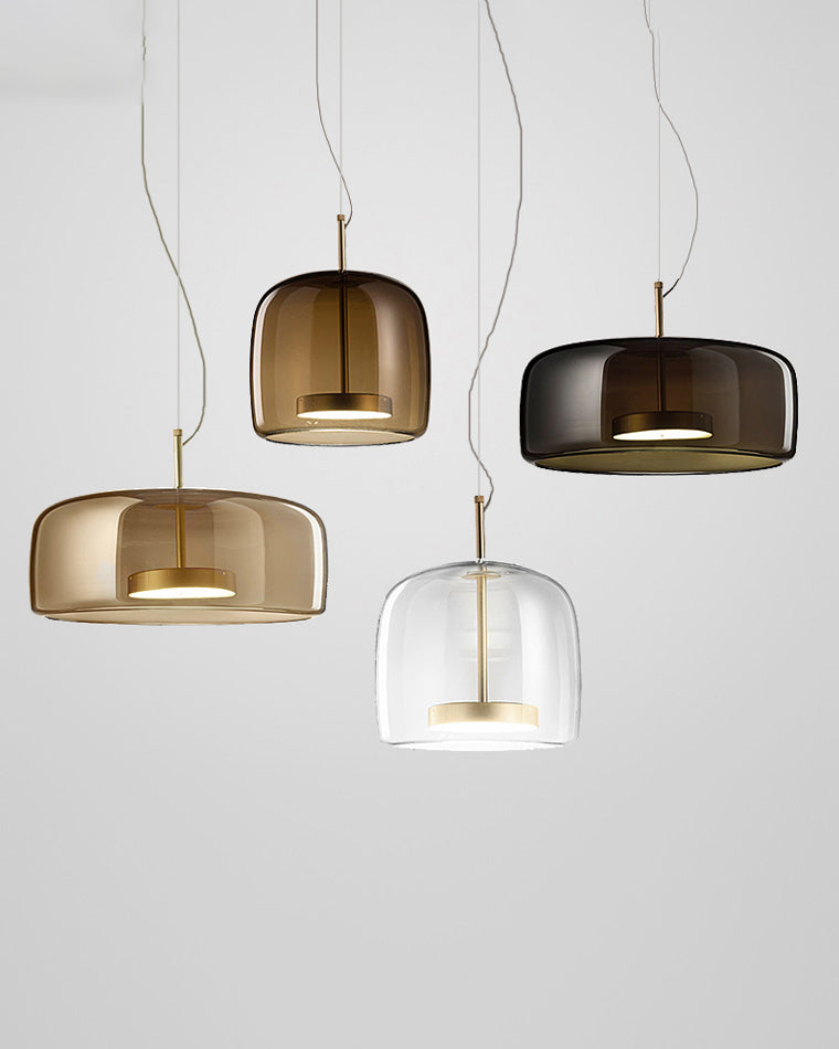 Olverai Drum Blown Glass Pendant Light