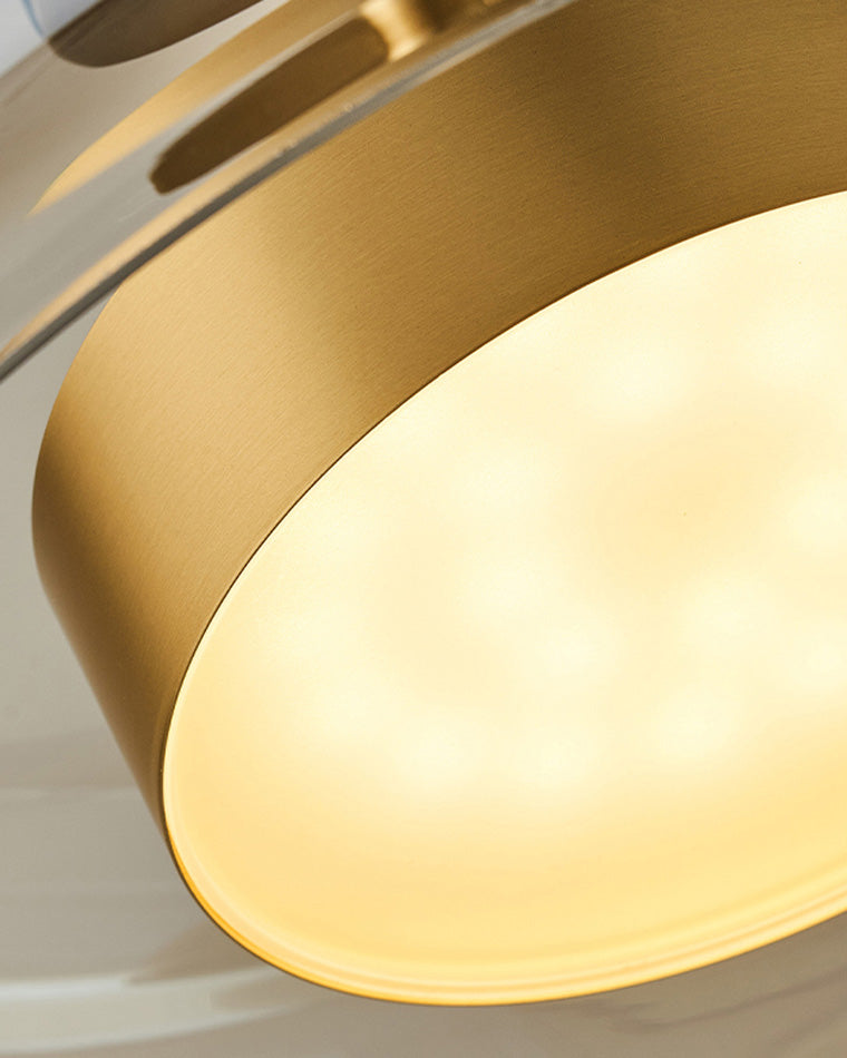 Olverai Drum Blown Glass Pendant Light