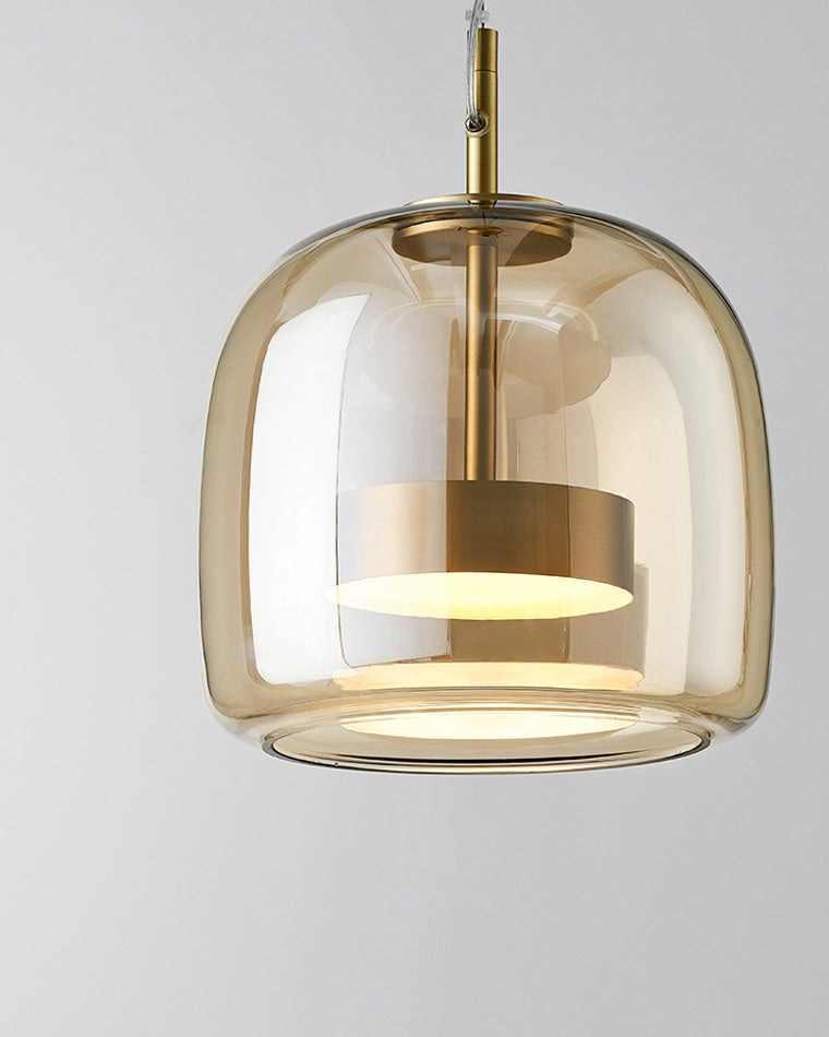 Olverai Drum Blown Glass Pendant Light