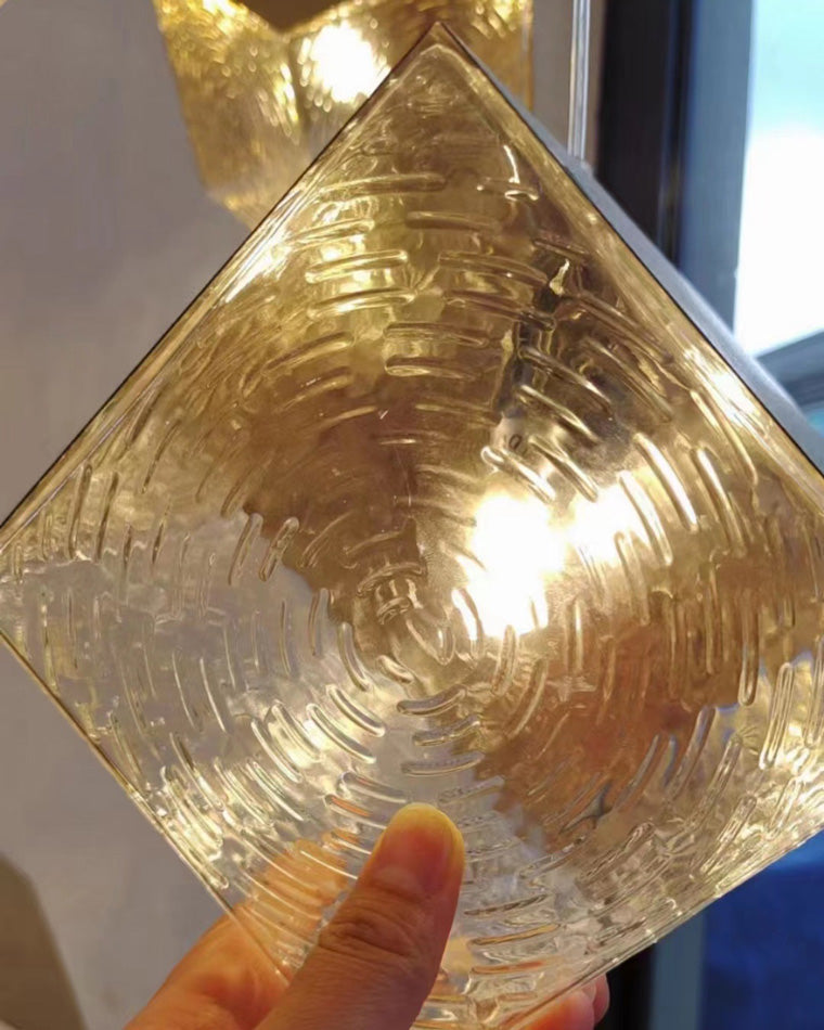 Olverai Ice Cube Textured Glass Chandelier