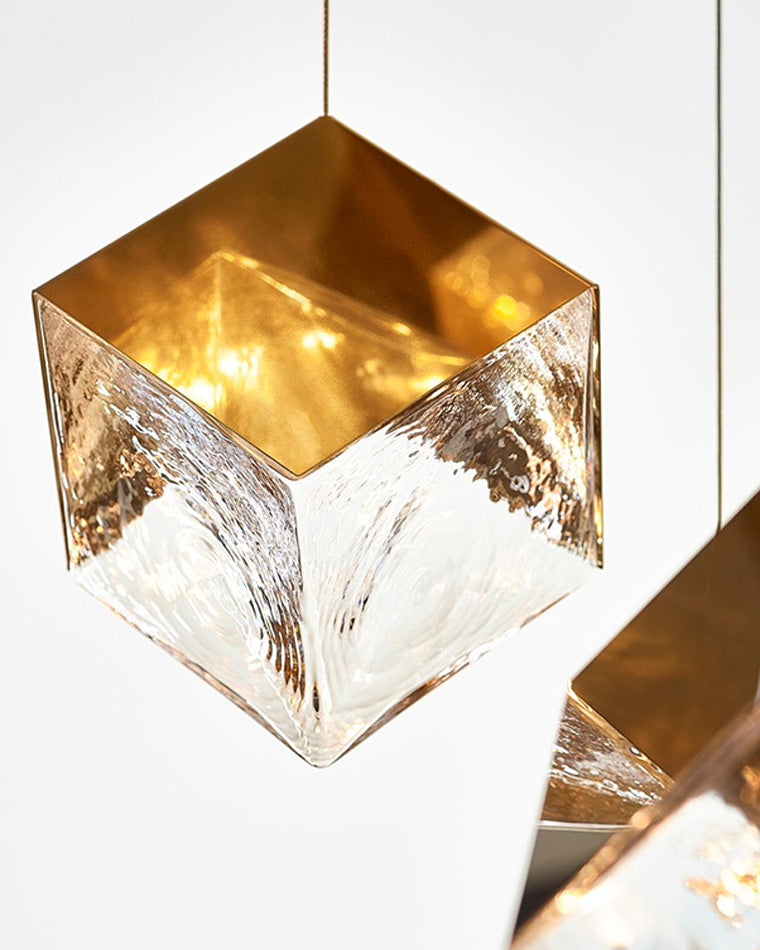 Olverai Ice Cube Textured Glass Chandelier
