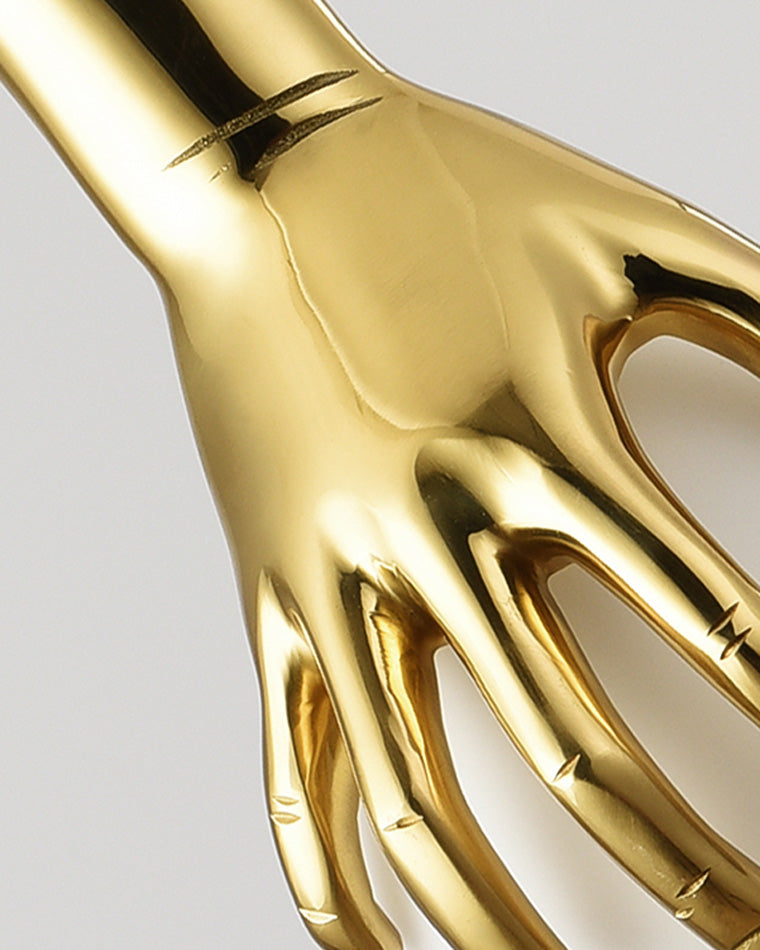 Olverai Hand Holding Globe Brass Pendant Light