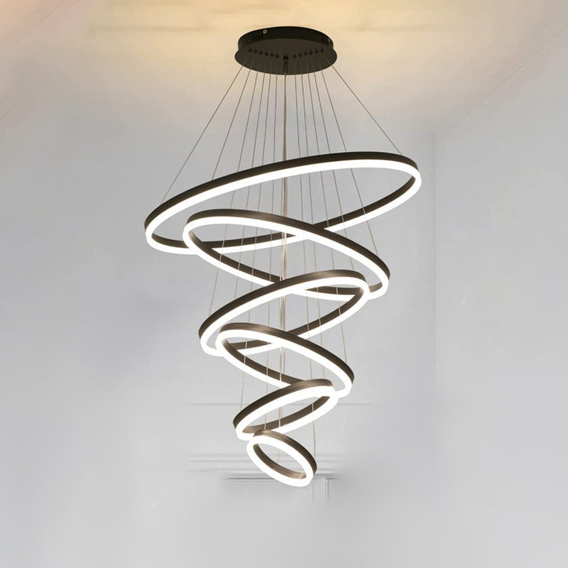 Olverai Tiered Ring LED Chandelier