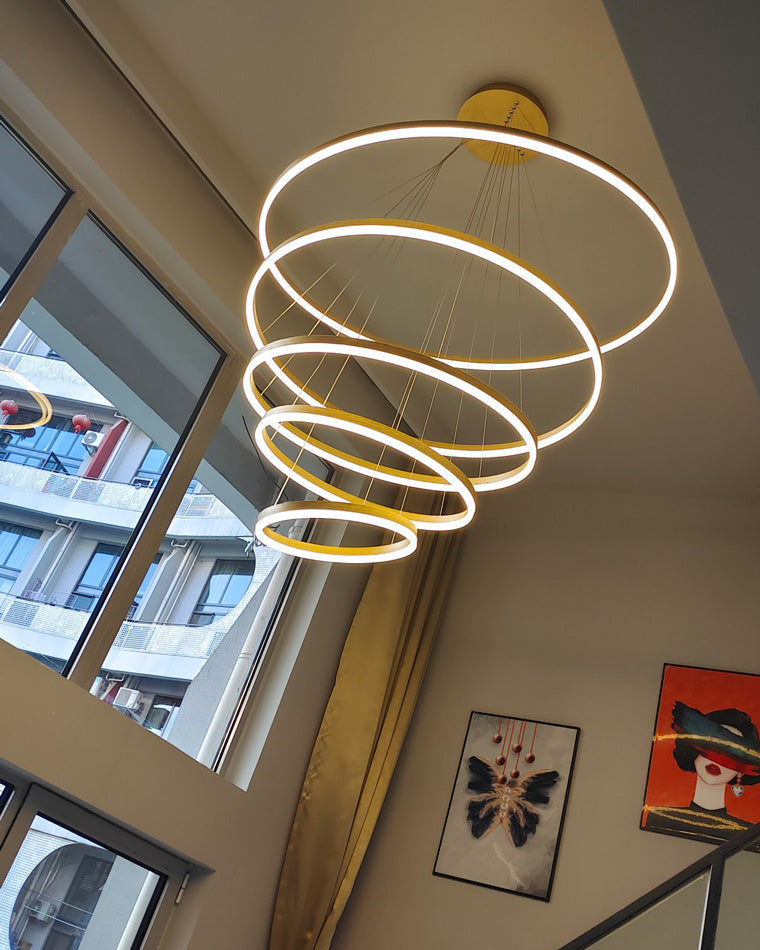 Olverai Tiered Ring LED Chandelier