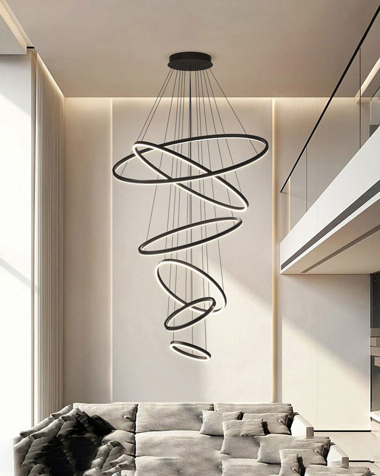Olverai Tiered Ring LED Chandelier