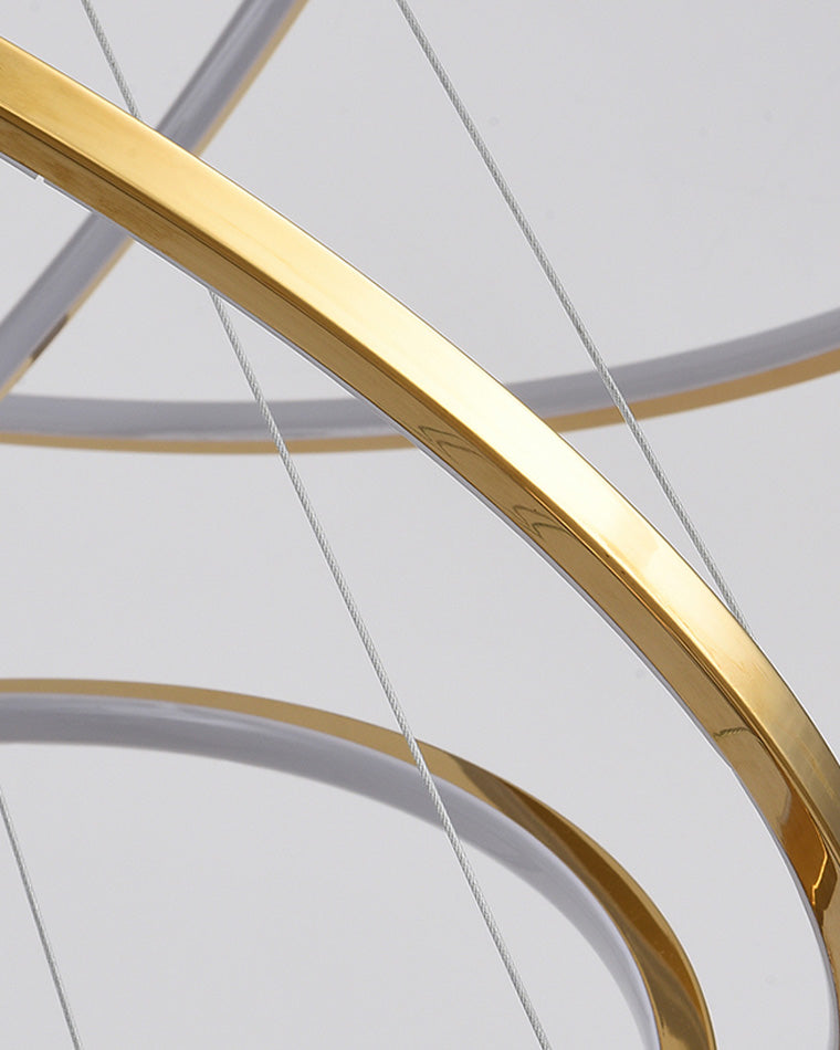 Olverai Large Tiered Ring LED Foyer Chandelier