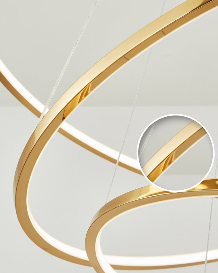 Olverai Large Tiered Ring LED Foyer Chandelier