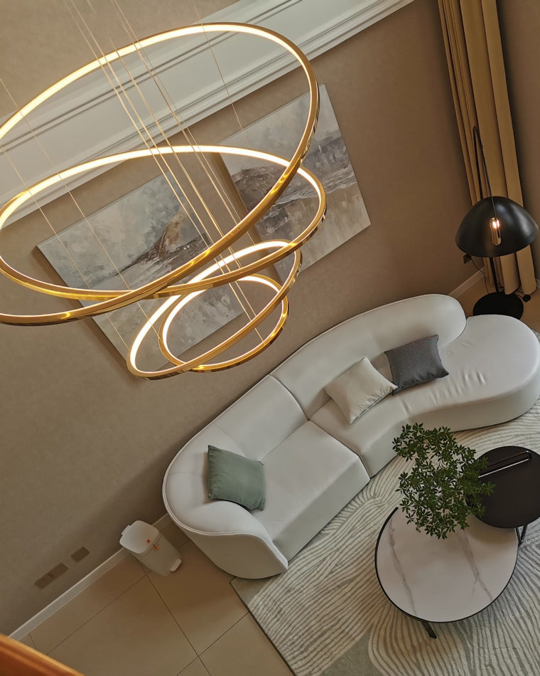 Olverai Large Tiered Ring LED Foyer Chandelier