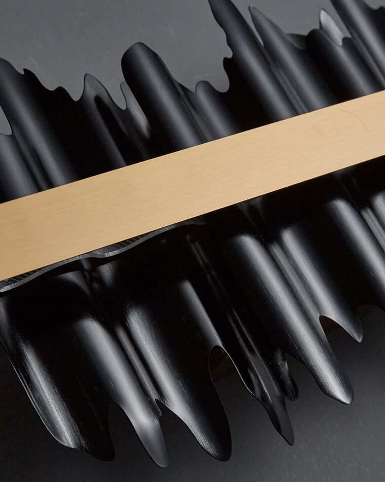 Olverai Iceberg Black Gold Linear Chandelie