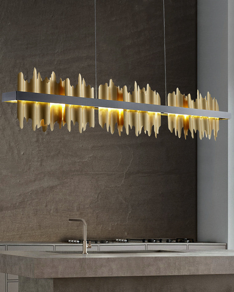 Olverai Iceberg Black Gold Linear Chandelie