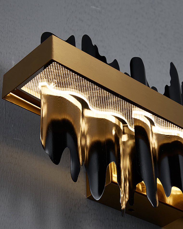 Olverai Iceberg Black Gold Linear Chandelie