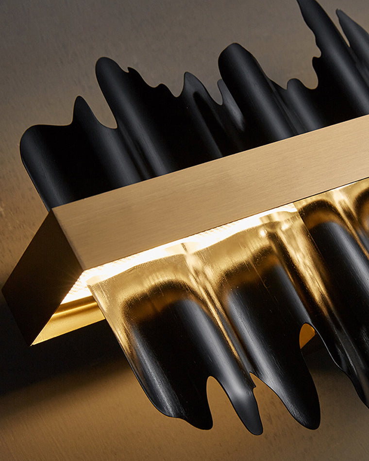 Olverai Iceberg Black Gold Linear Chandelie
