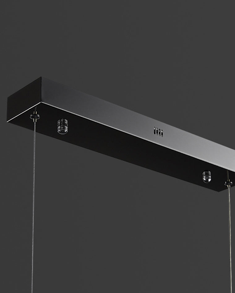 Olverai Iceberg Black Gold Linear Chandelie
