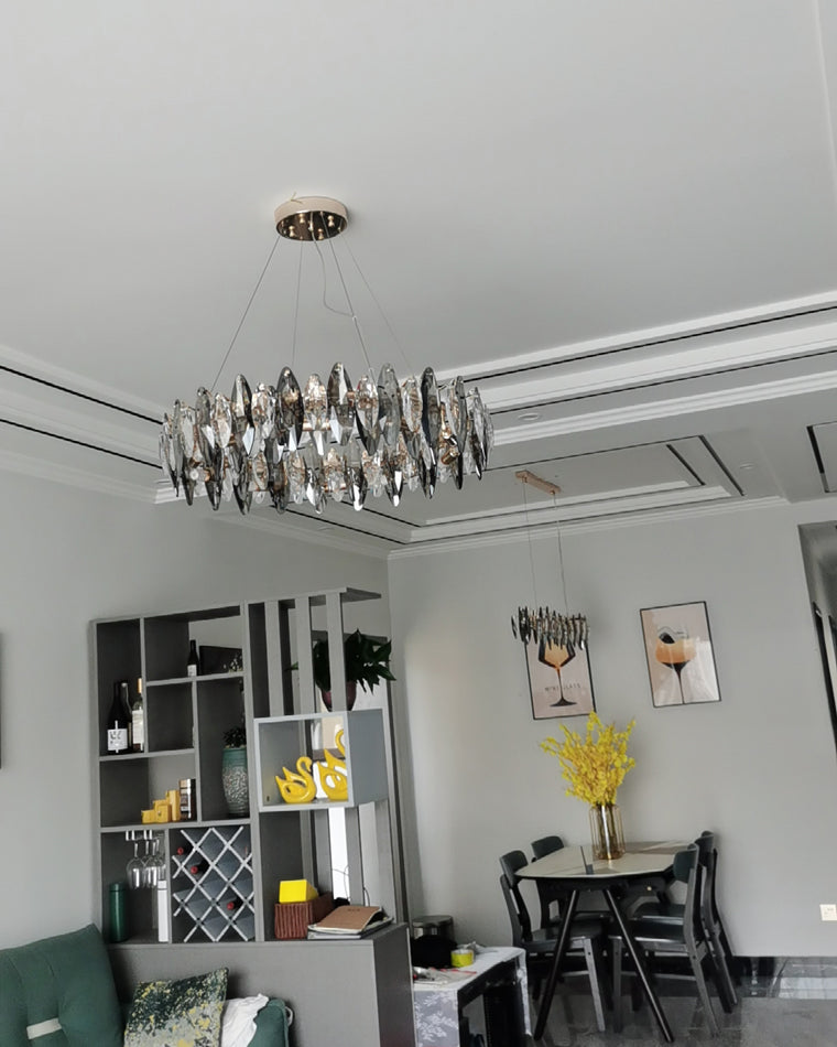 Olverai Smoked Crystal Round Chandelier