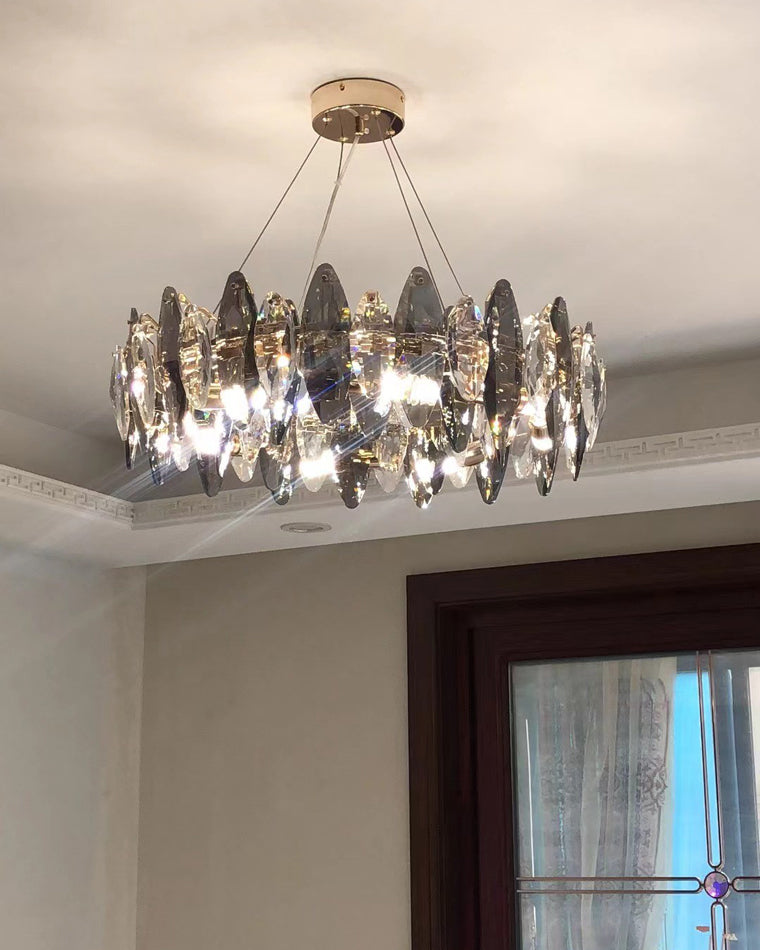 Olverai Smoked Crystal Round Chandelier