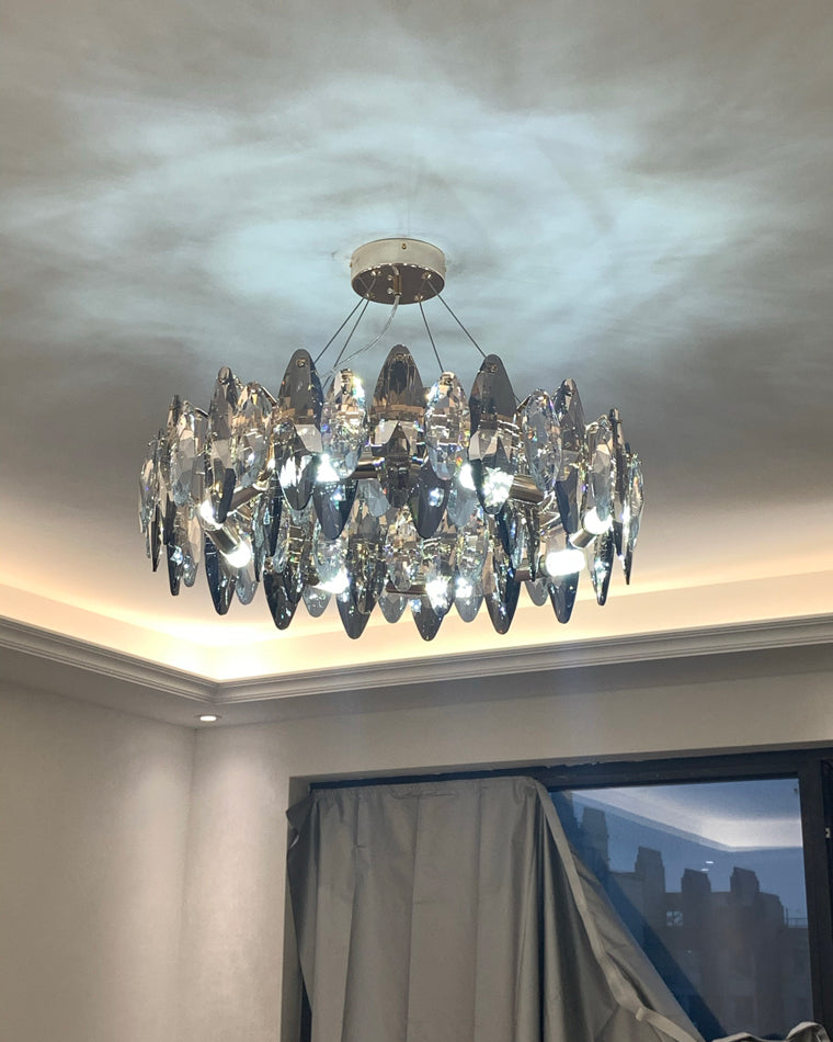 Olverai Smoked Crystal Round Chandelier