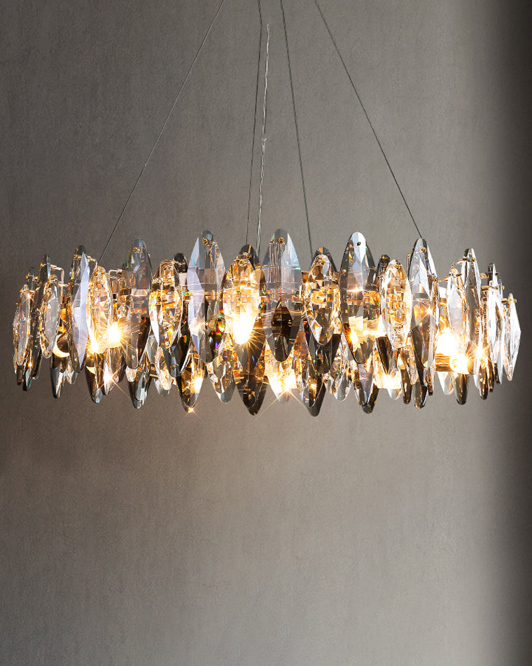 Olverai Smoked Crystal Round Chandelier