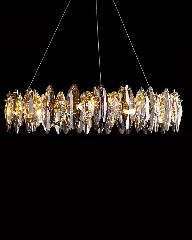 Olverai Smoked Crystal Round Chandelier