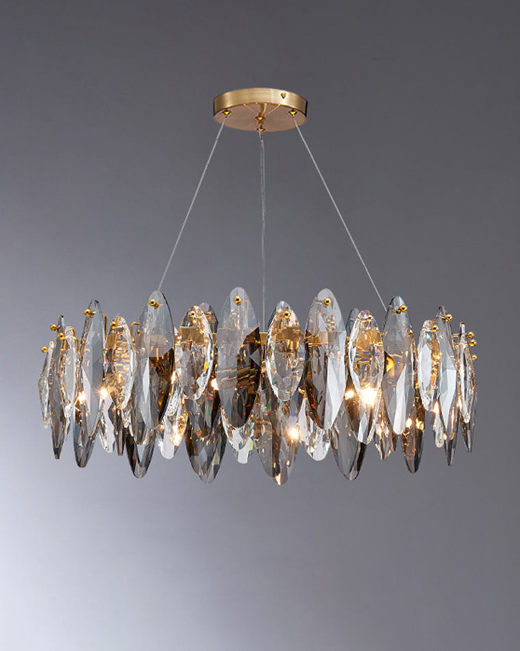 Olverai Smoked Crystal Round Chandelier