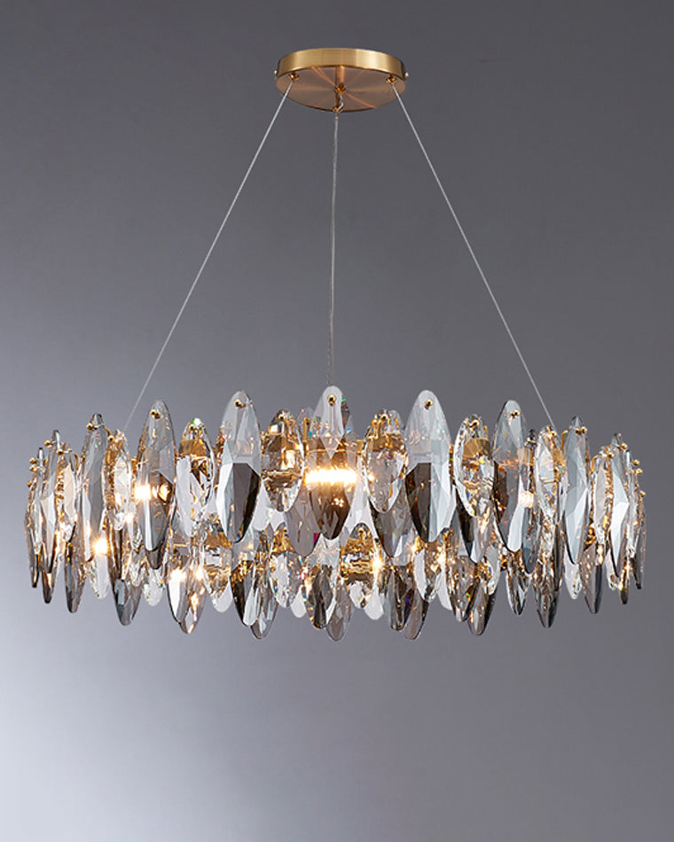 Olverai Smoked Crystal Round Chandelier