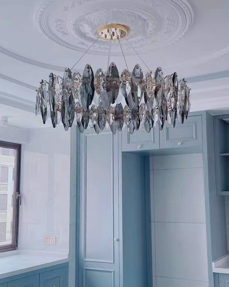 Olverai Smoked Crystal Round Chandelier