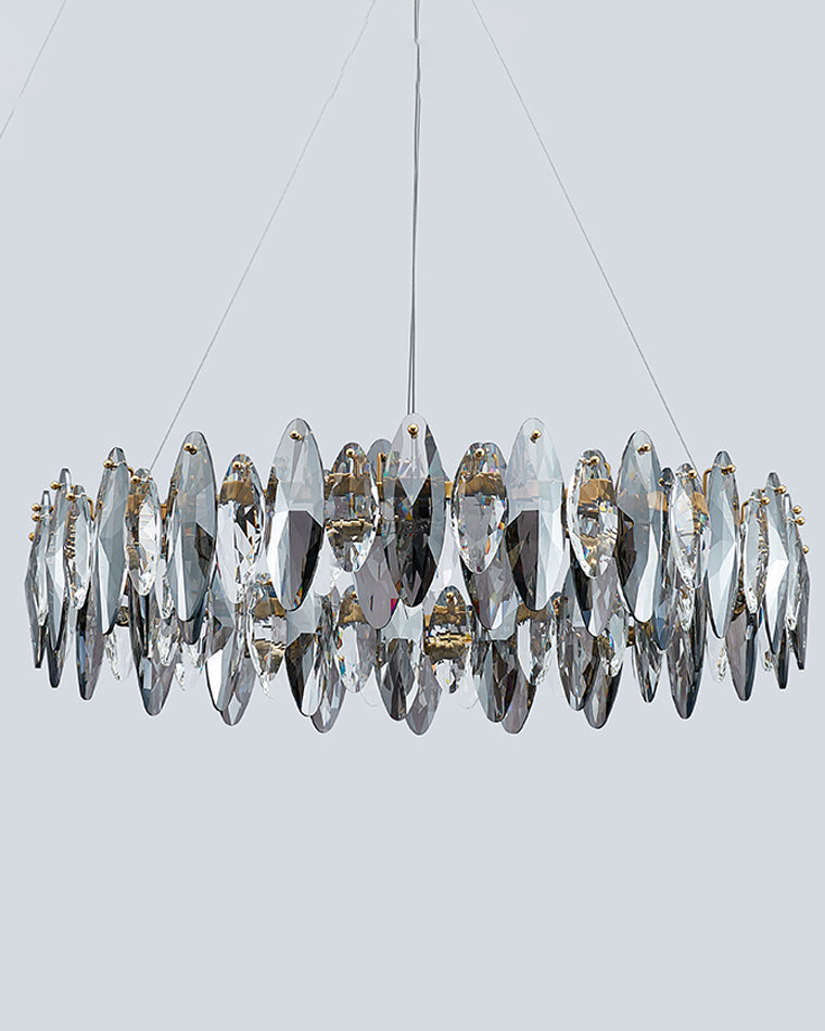 Olverai Smoked Crystal Round Chandelier