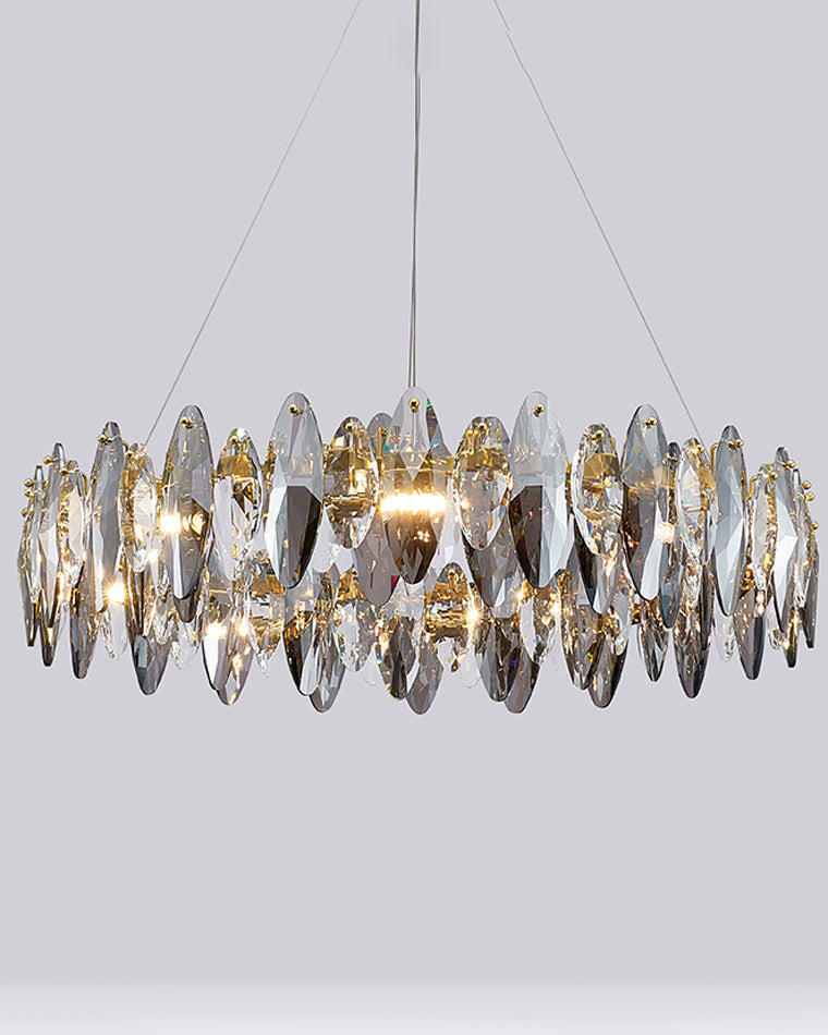 Olverai Smoked Crystal Round Chandelier