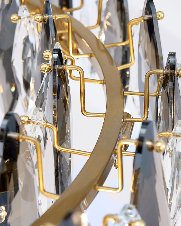 Olverai Smoked Crystal Round Chandelier