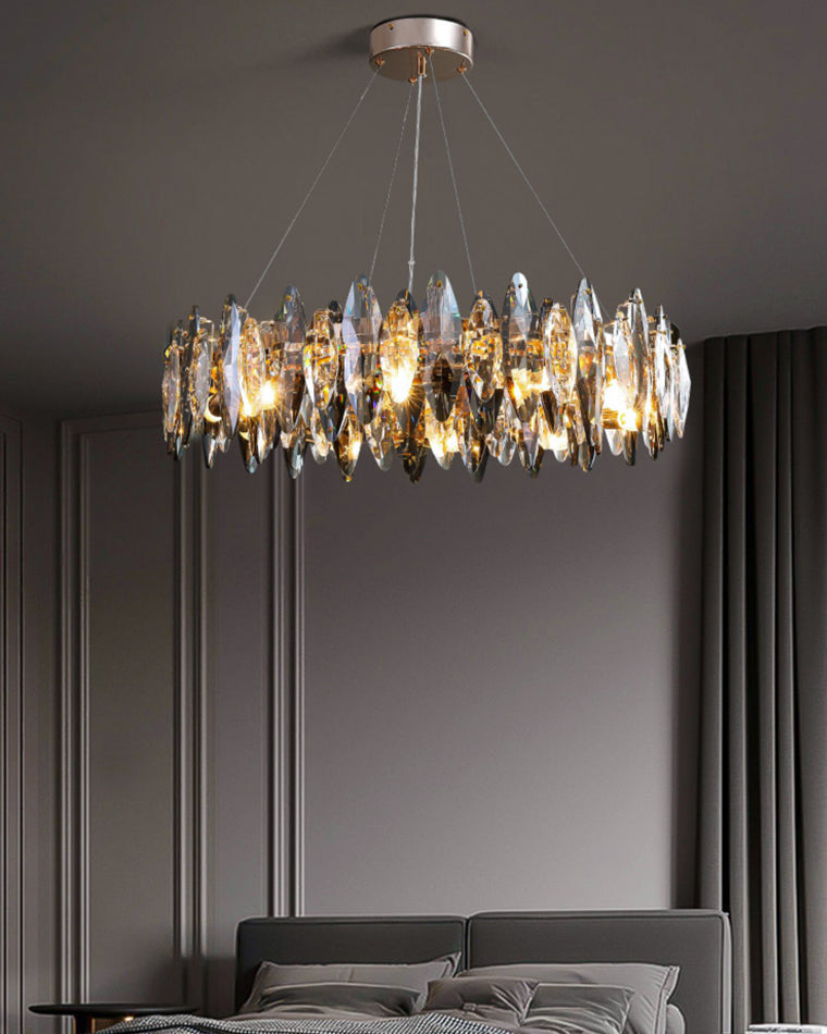 Olverai Smoked Crystal Round Chandelier