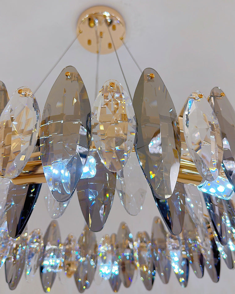 Olverai Smoked Crystal Round Chandelier