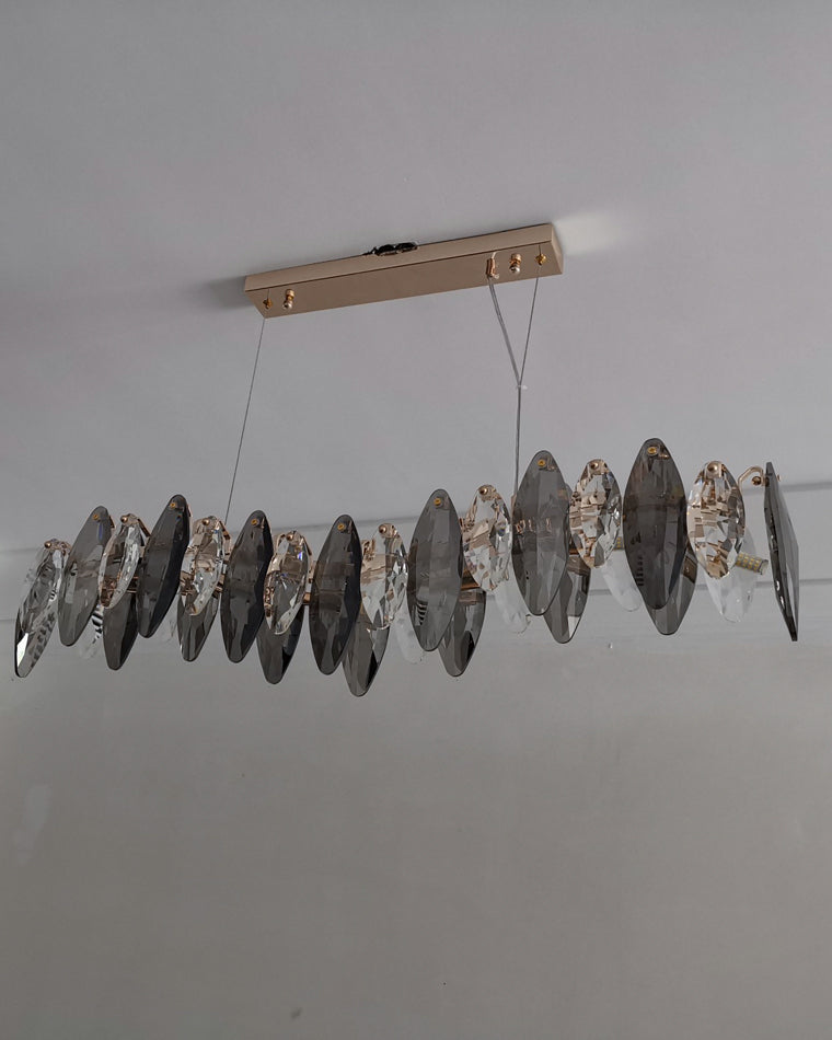 Olverai Smoked Crystal Linear Chandelier