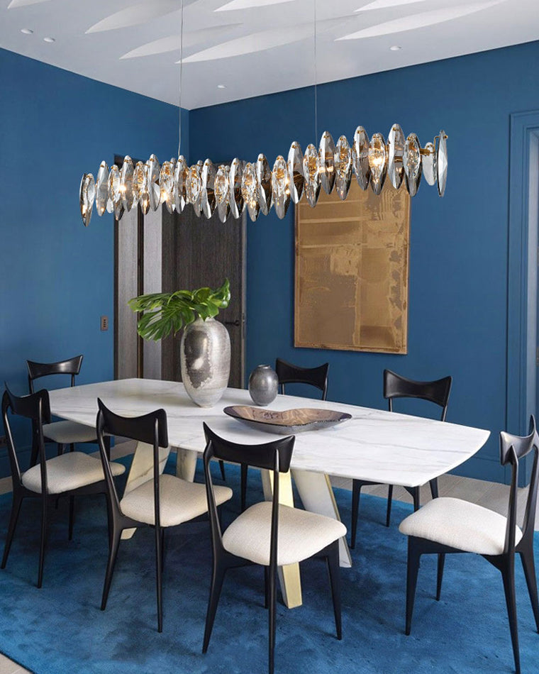 Olverai Smoked Crystal Linear Chandelier