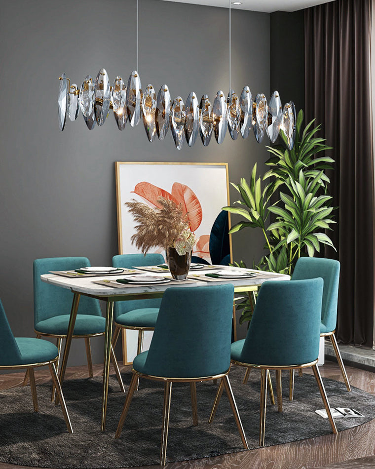Olverai Smoked Crystal Linear Chandelier