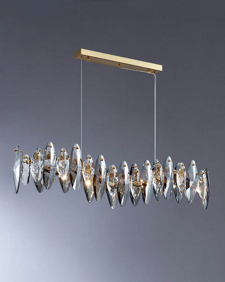 Olverai Smoked Crystal Linear Chandelier