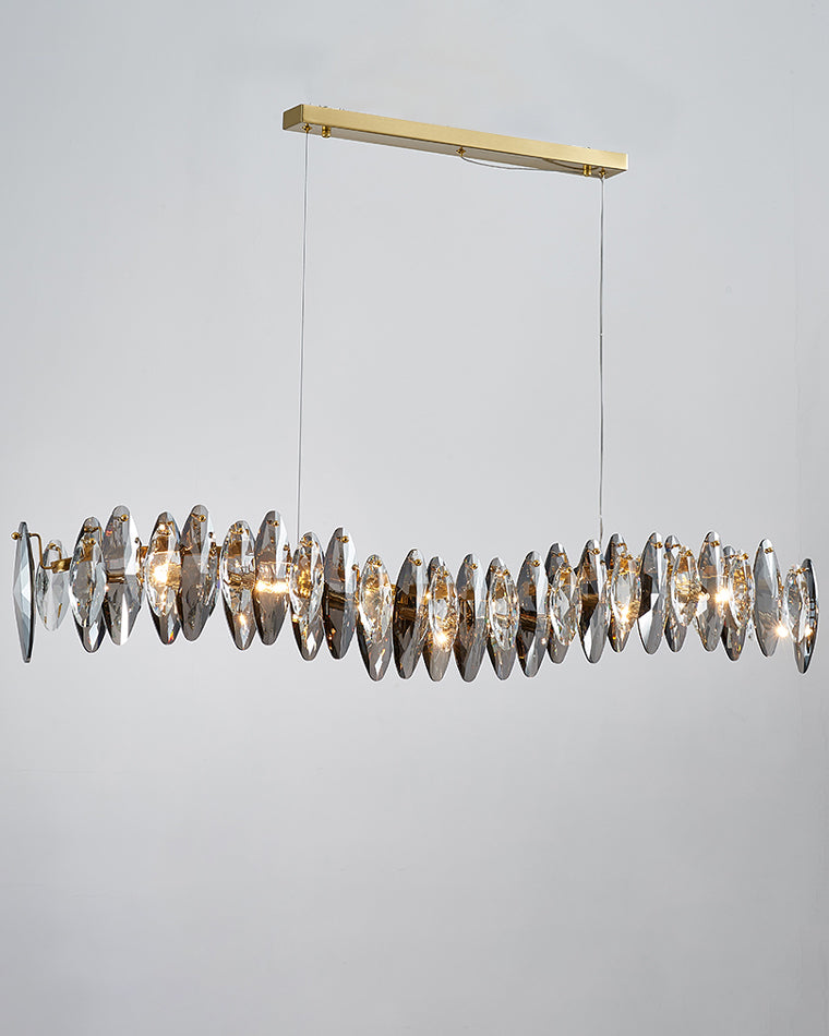 Olverai Smoked Crystal Linear Chandelier