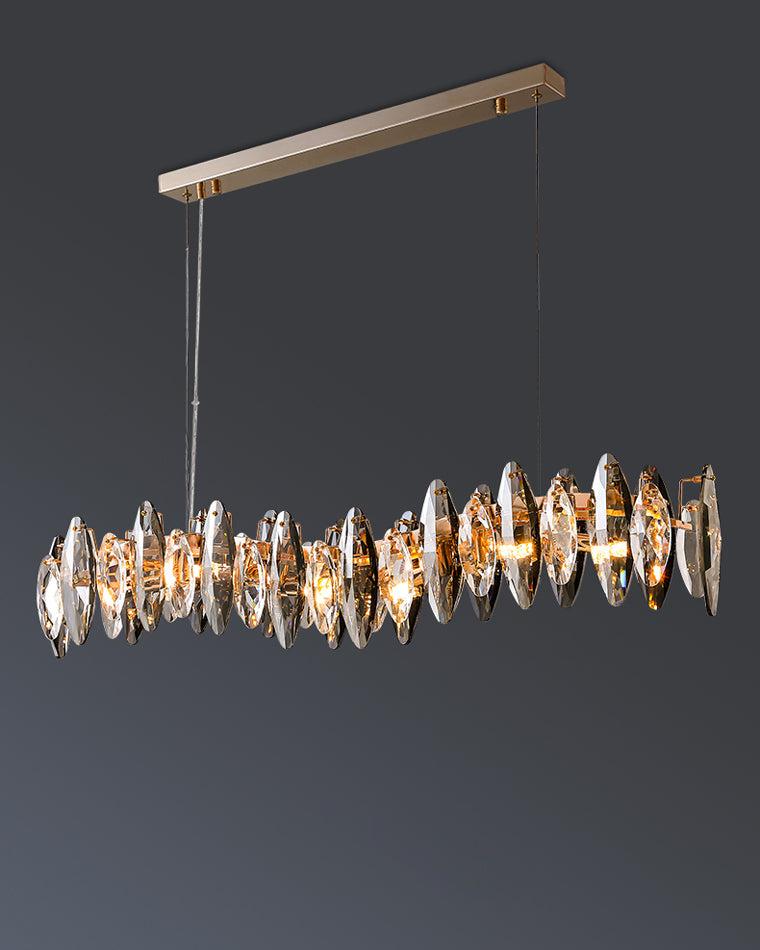 Olverai Smoked Crystal Linear Chandelier
