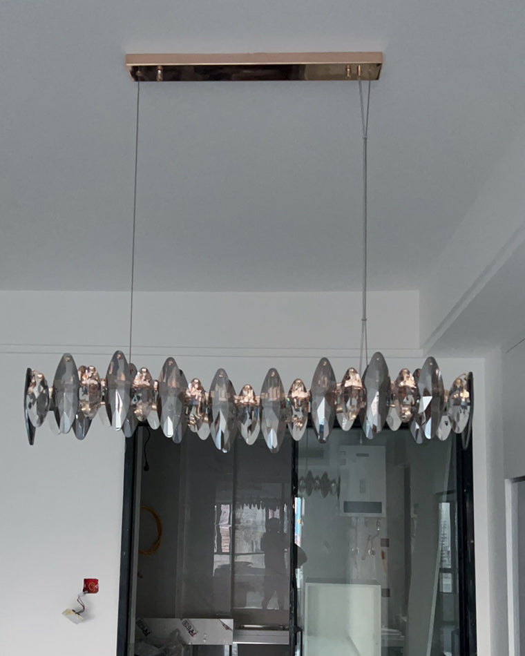 Olverai Smoked Crystal Linear Chandelier