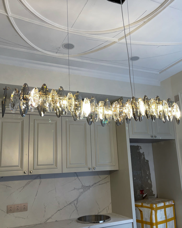 Olverai Smoked Crystal Linear Chandelier