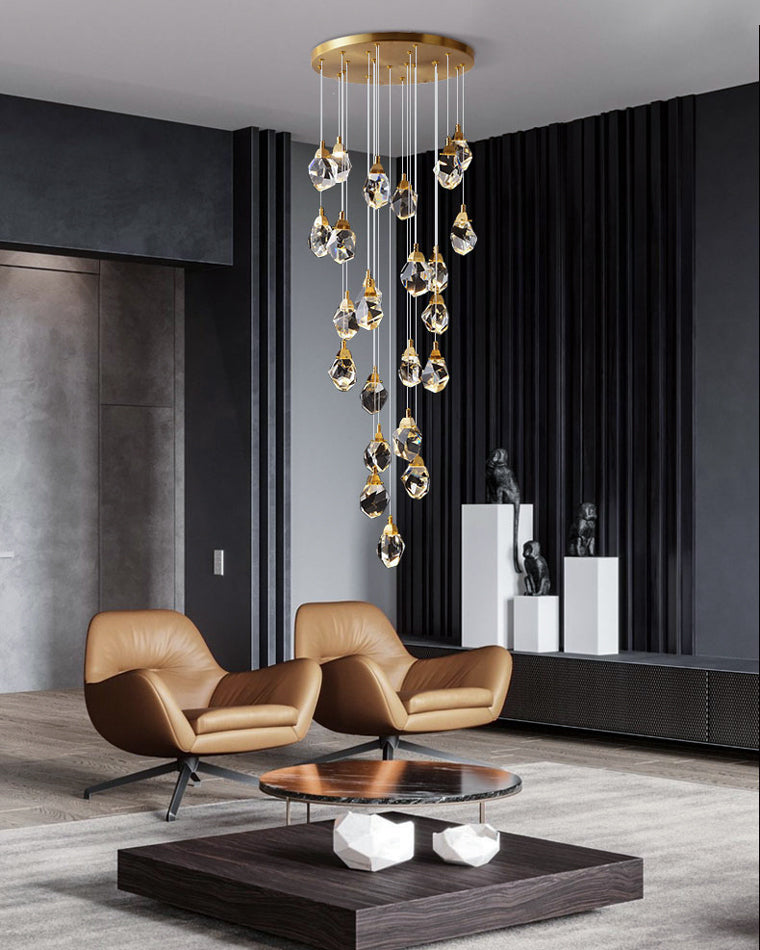 Olverai Rock Crystal Rain Chandelier