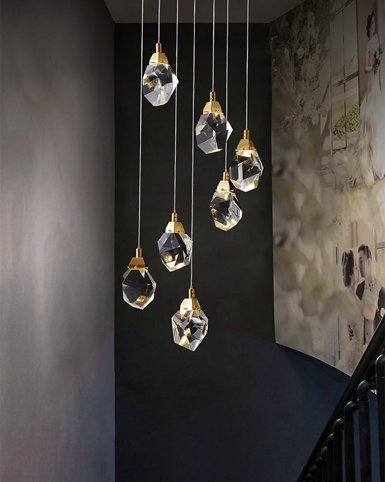 Olverai Rock Crystal Rain Chandelier
