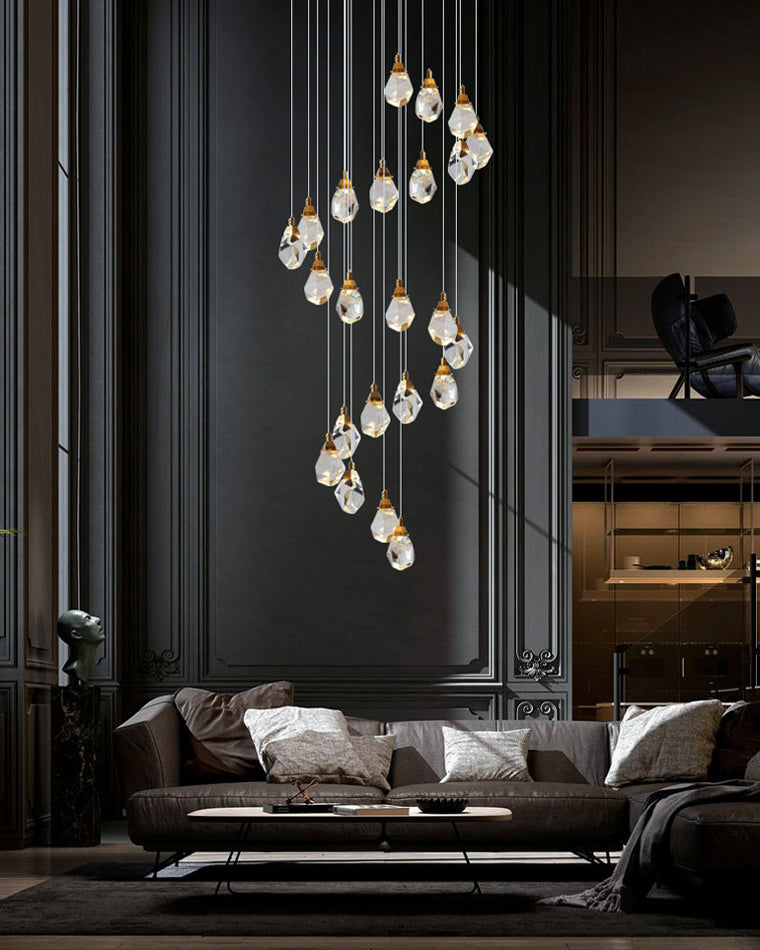 Olverai Rock Crystal Rain Chandelier