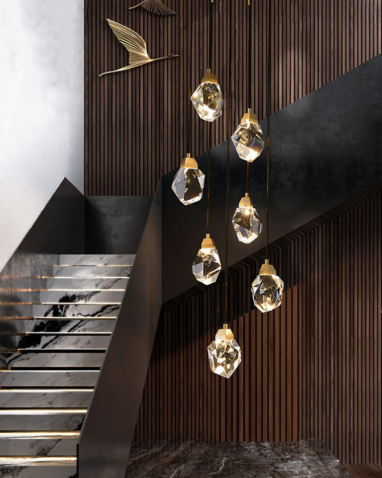 Olverai Rock Crystal Rain Chandelier