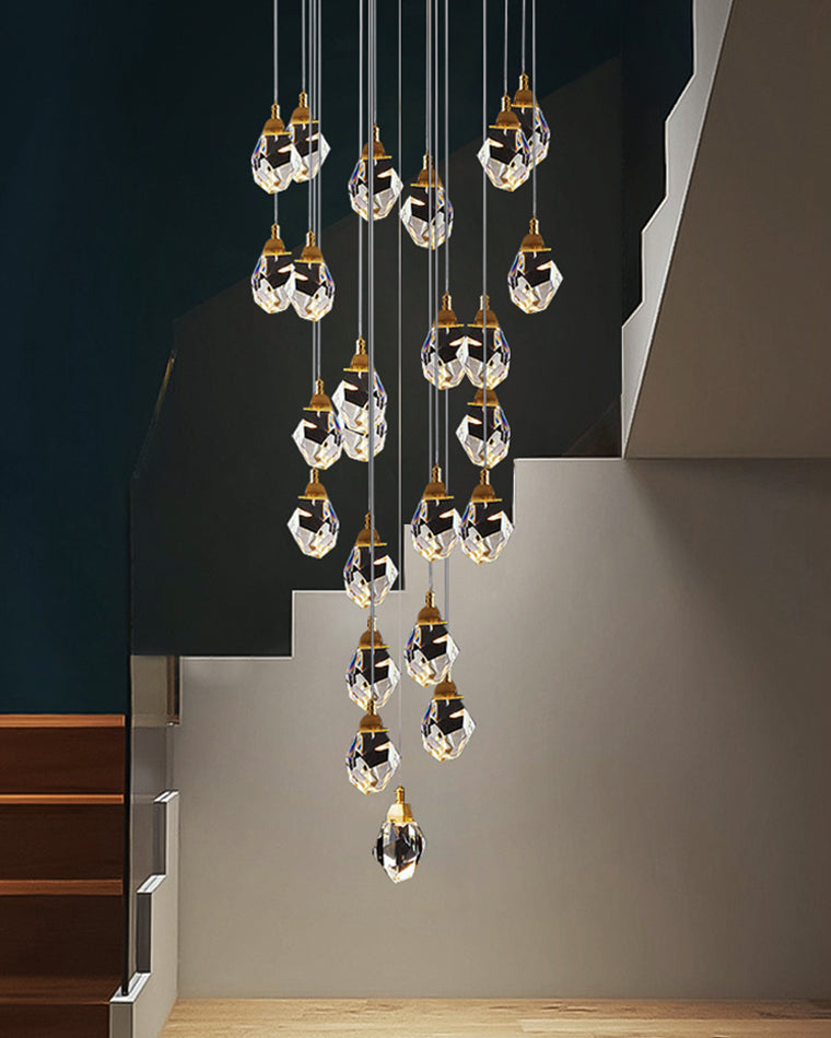 Olverai Rock Crystal Rain Chandelier