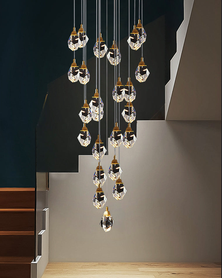 Olverai Rock Crystal Rain Chandelier