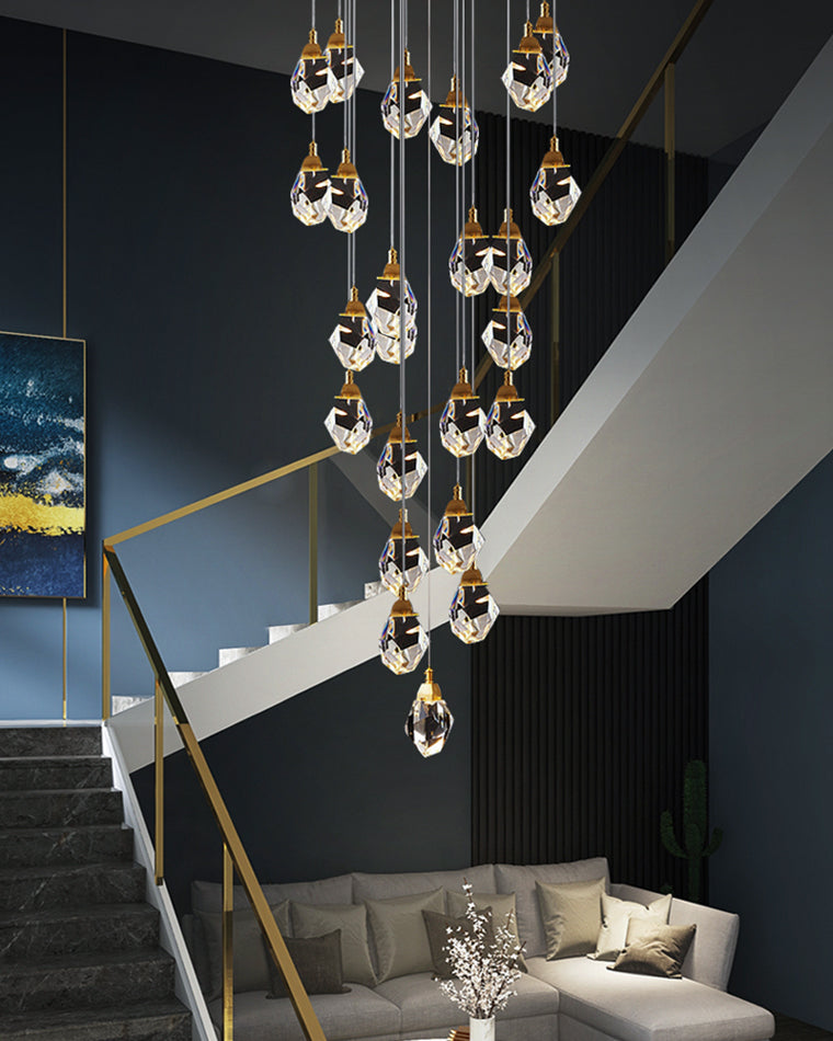 Olverai Rock Crystal Rain Chandelier